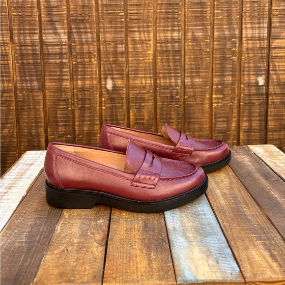 SOLD Nordstrom Lafayette Maroon Penny Loafers - Picture 8 of 15